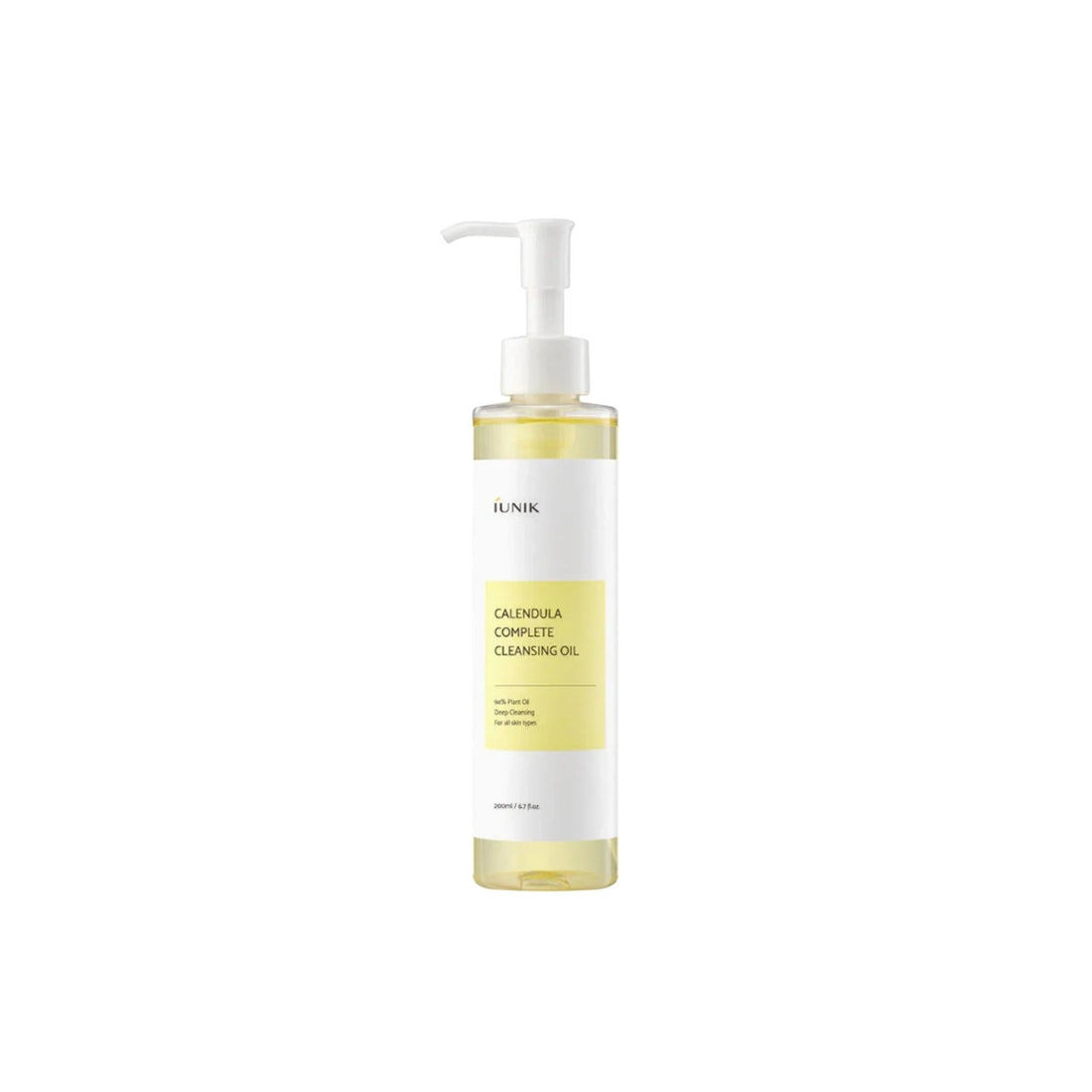 iUNIK Calendula Complete Cleansing Oil – 200ml makeup removing first cleanser with 94% natural plant oils available at Atelier De Glow UK.
