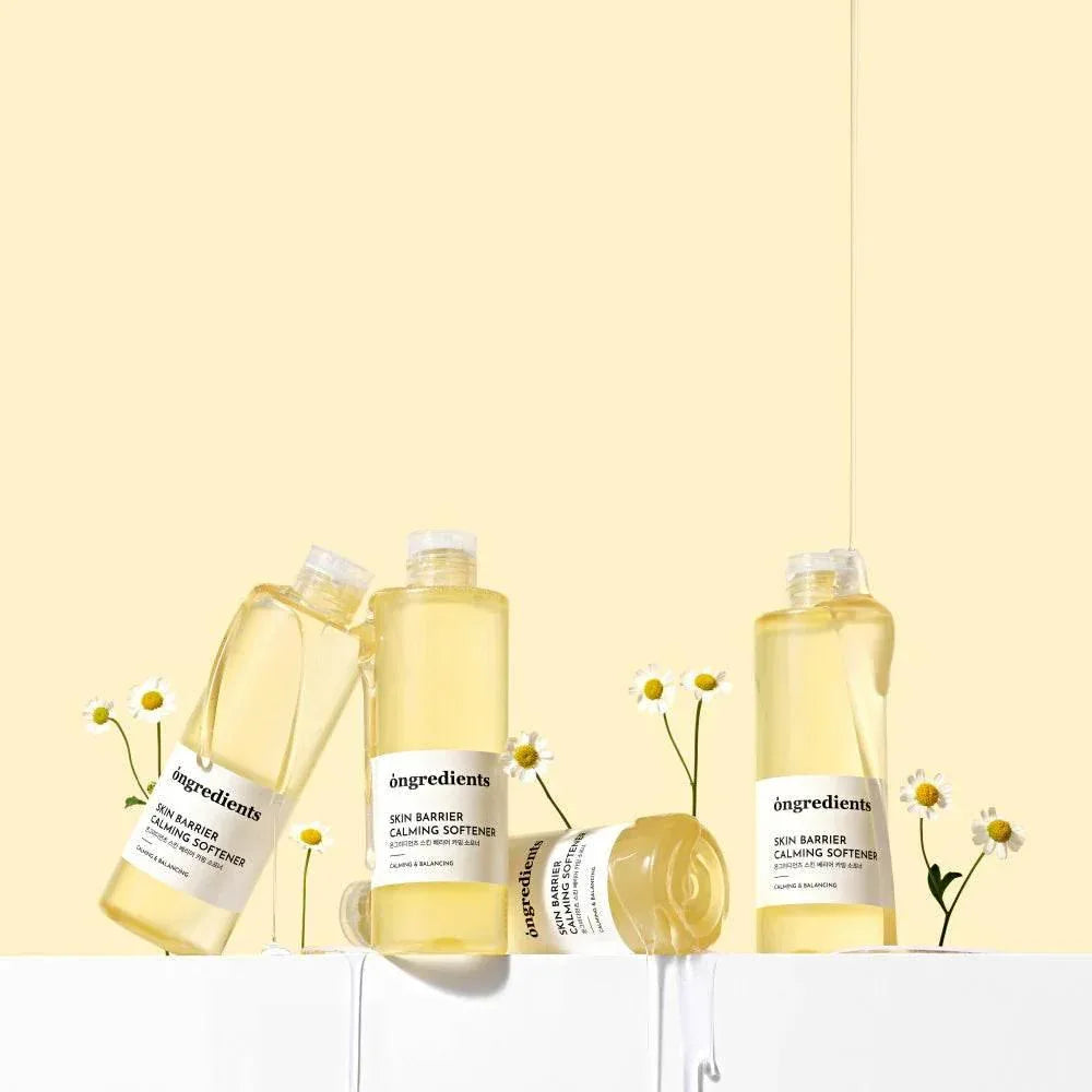 Lightweight, fast-absorbing Ongredients Skin Barrier Calming Softener for a plump, smooth, and radiant glow – shop the essential K-beauty toner at Atelier De Glow UK.