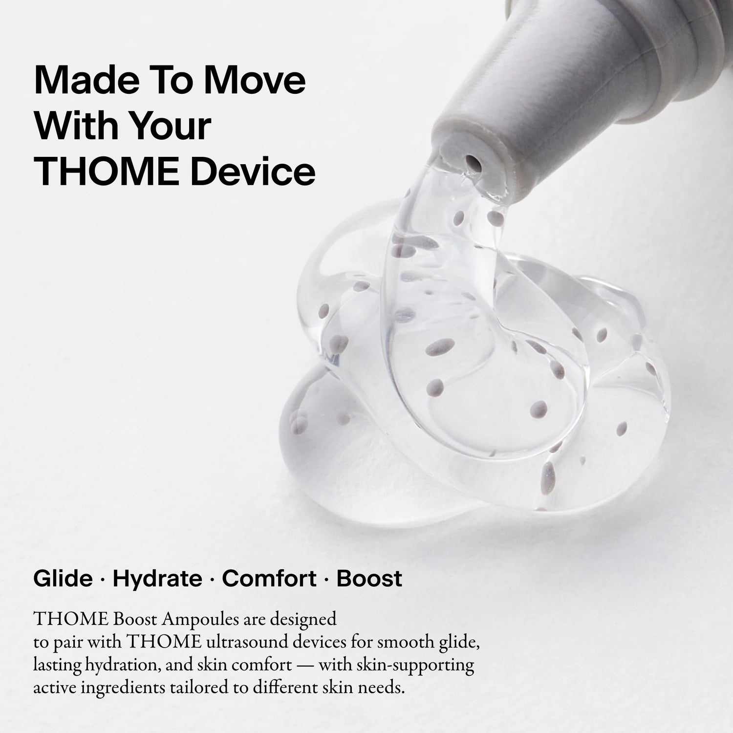 THOME Peptide Boost Ampoule Mini 30g – firming and pore-refining gel serum powered by 20,000ppm peptides, EGF, and niacinamide available at Atelier De Glow UK.