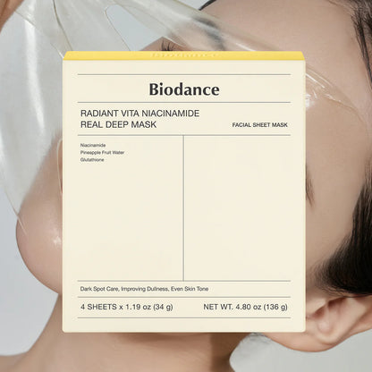 Biodance  Radiant Vita Niacinamide Real Deep Mask 4PCs