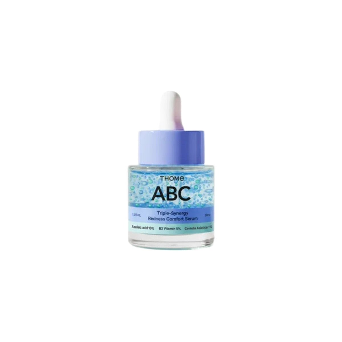 THOME ABC Triple-Synergy Redness Comfort Serum – 30ml Korean soothing serum with Azulene, Bisabolol, and Cica available at Atelier De Glow UK.