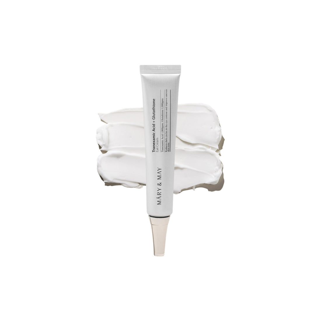 Mary &amp; May Tranexamic Acid + Glutathione Eye Cream – 30ml high-potency under-eye brightening cream with Niacinamide and Vitamin C available at Atelier De Glow UK.