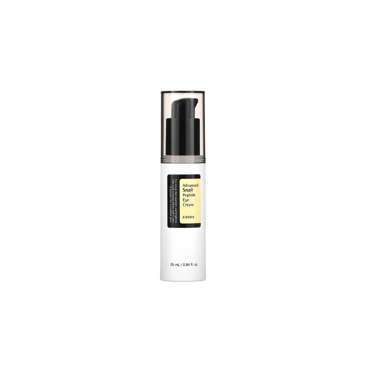 COSRX Advanced Peptide Eye Cream – 25ml Korean eye treatment with 5-Peptide Complex and Snail Secretion Filtrate available at Atelier De Glow UK.