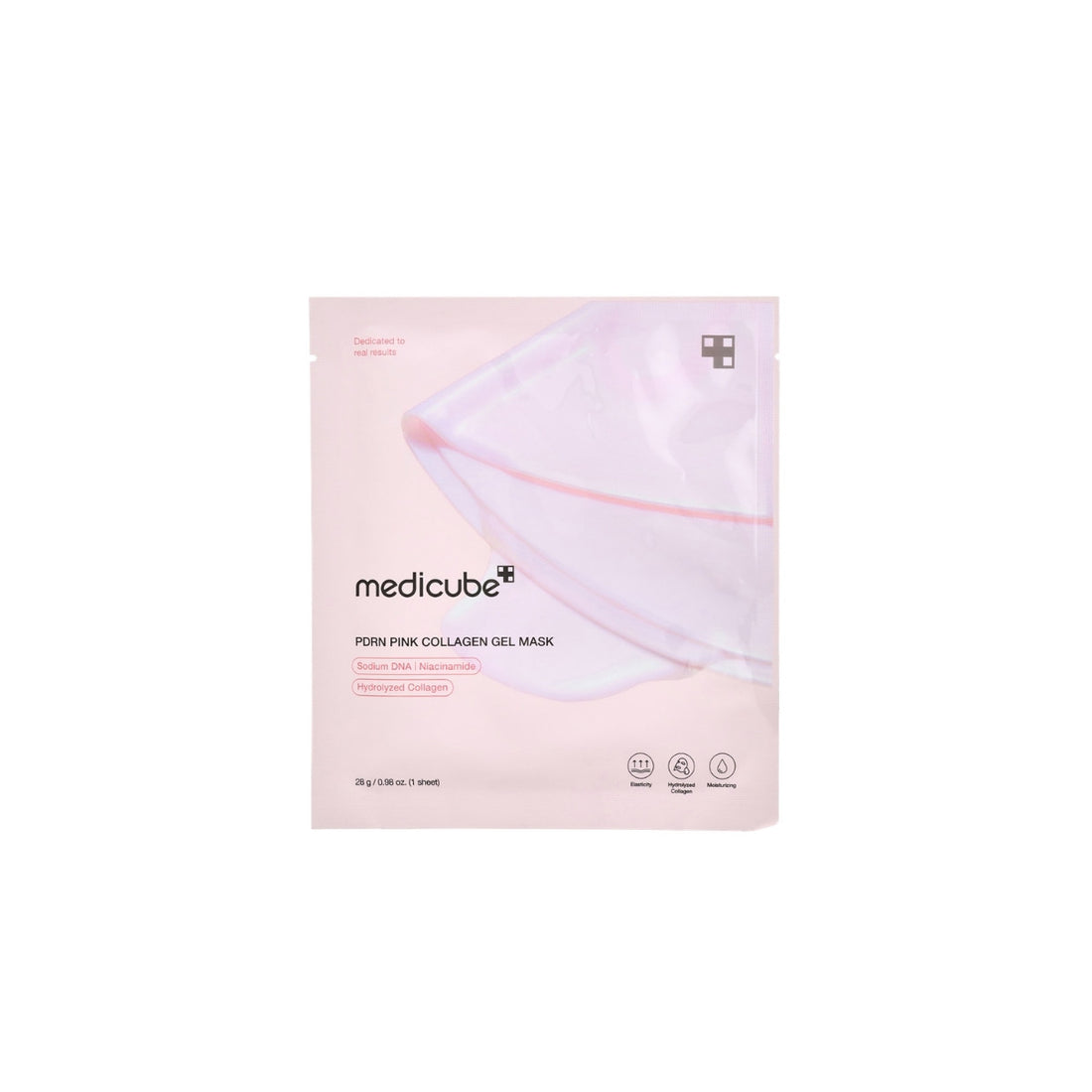 Medicube PDRN Pink Collagen Gel Mask – Premium two-piece temperature-melting hydrogel sheet mask with Salmon DNA and Hydrolyzed Collagen available at Atelier De Glow UK.