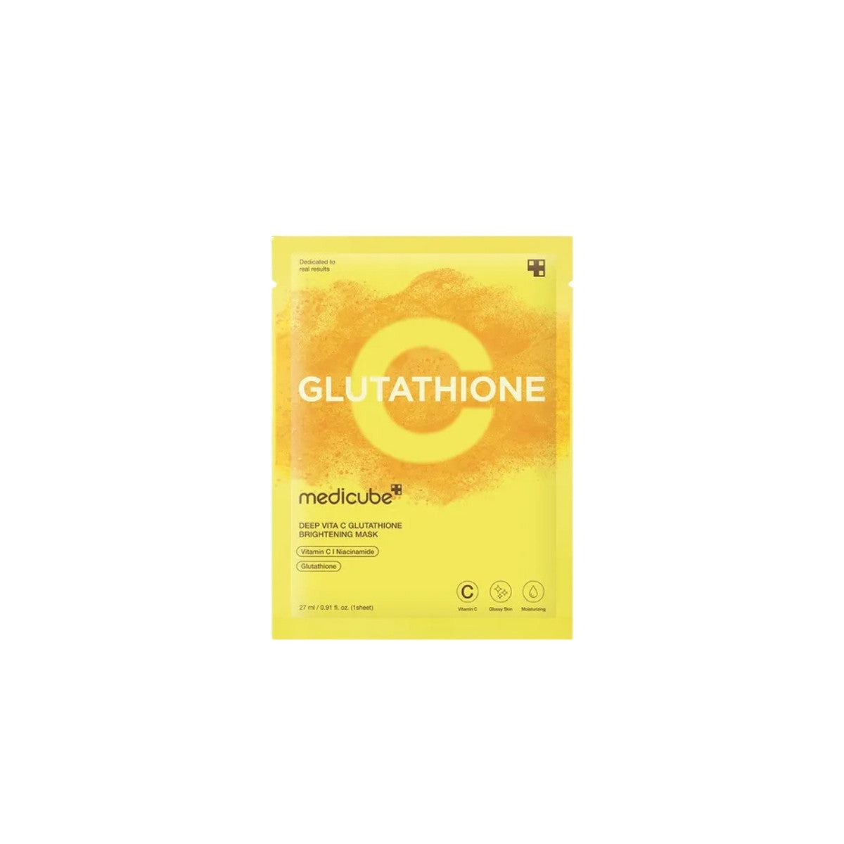 Medicube Deep Vita C Glutathione Brightening Mask – 1 count high-potency clinical anti-hyperpigmentation sheet mask with pure Vitamin C and Glutathione available at Atelier De Glow UK.