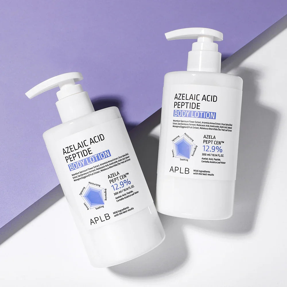 APLB Azelaic Acid Peptide Body Lotion – K-beauty essential for refining body skin texture, reducing redness, and achieving a healthy glow at Atelier De Glow UK.