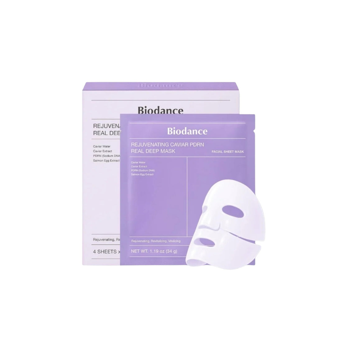Biodance Rejuvenating Caviar PDRN Real Deep Mask – Korean hydrogel mask with Salmon DNA (PDRN) and Caviar Extract available at Atelier De Glow UK.