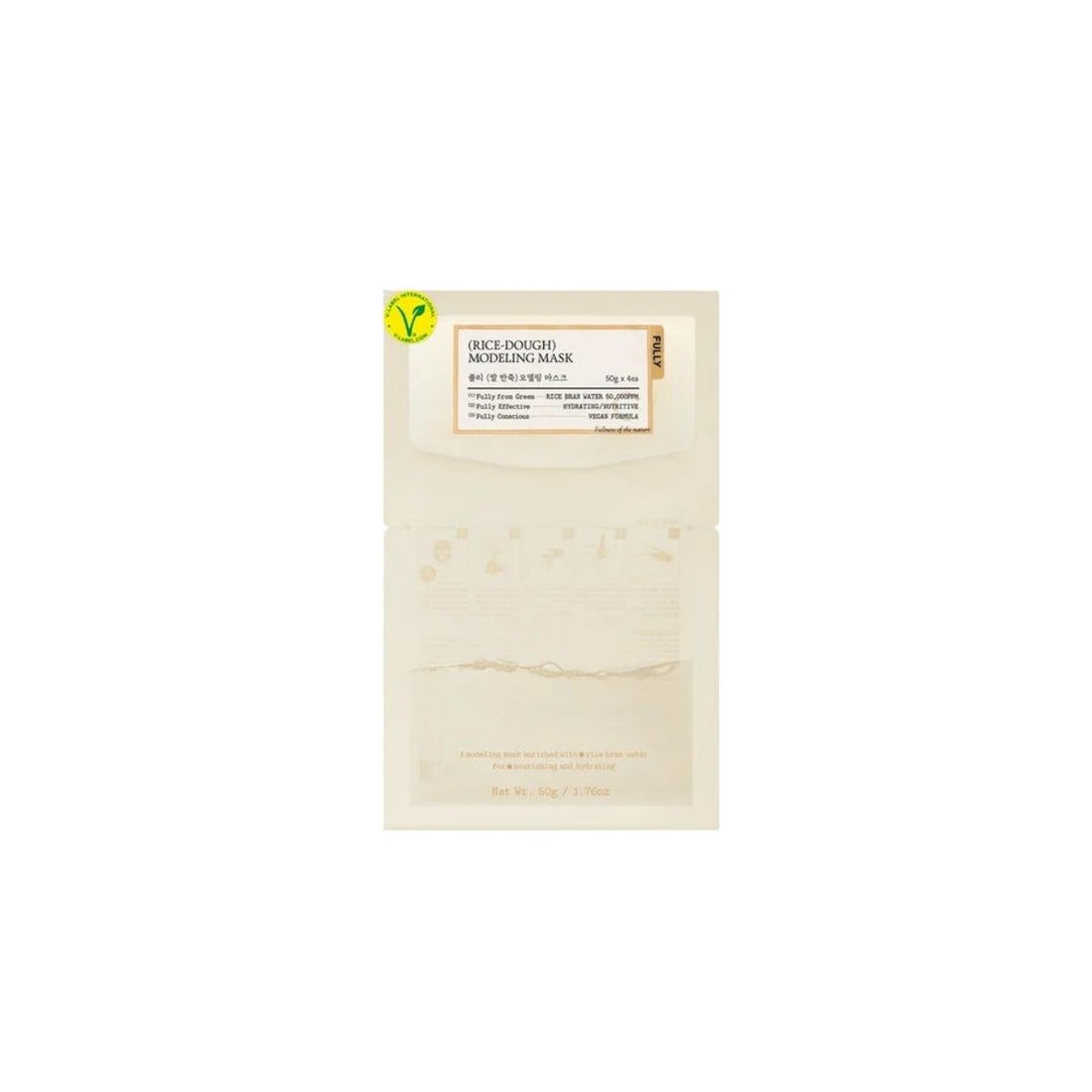 FULLY Rice Dough Modeling Mask – 4EA professional rubber mask set with Rice Bran extract and Amino Acids available at Atelier De Glow UK.