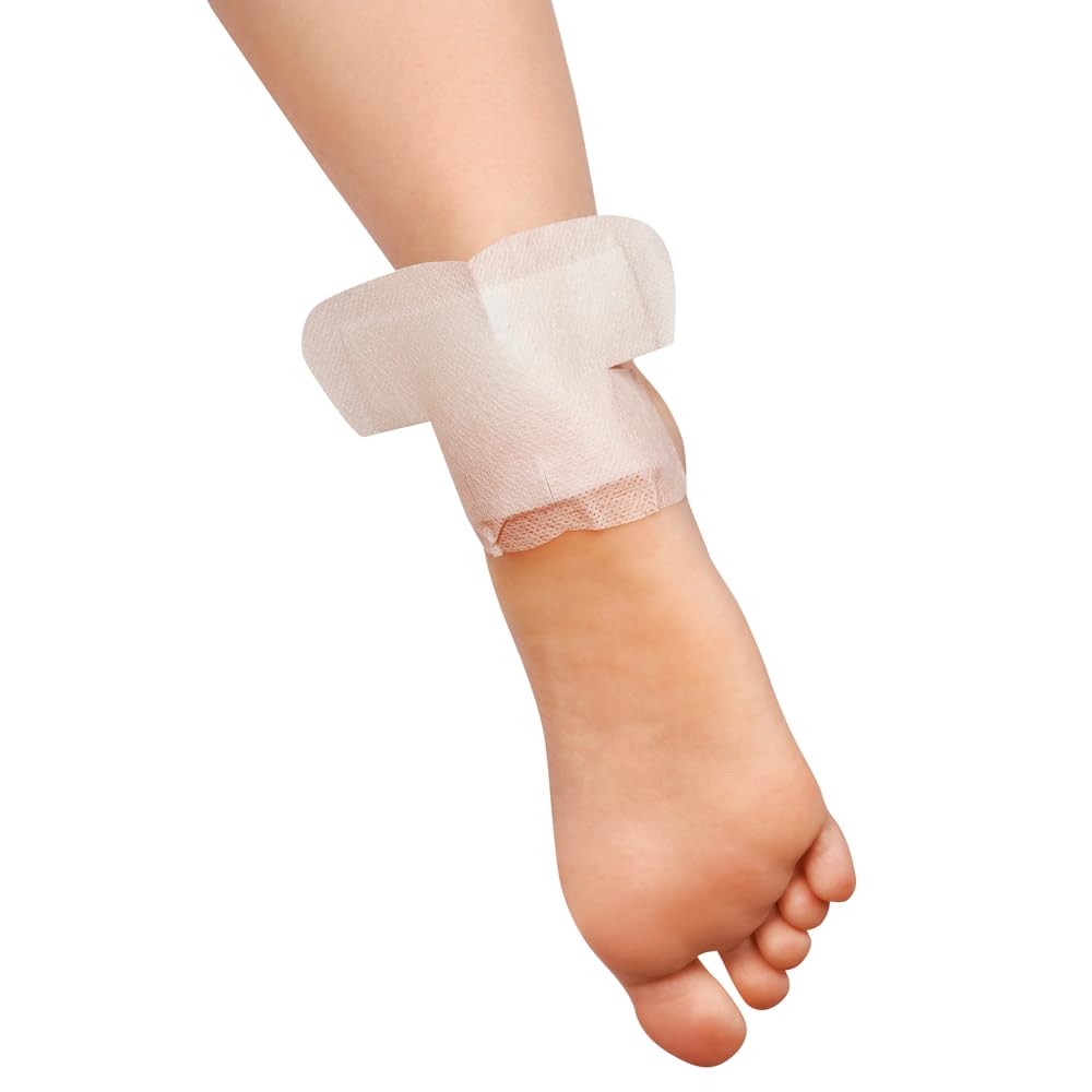 Ultra-slim, transparent, and flexible 4-way wing shape design of Baren Sleeping Patch wrapping snugly around a dry heel at Atelier De Glow UK.