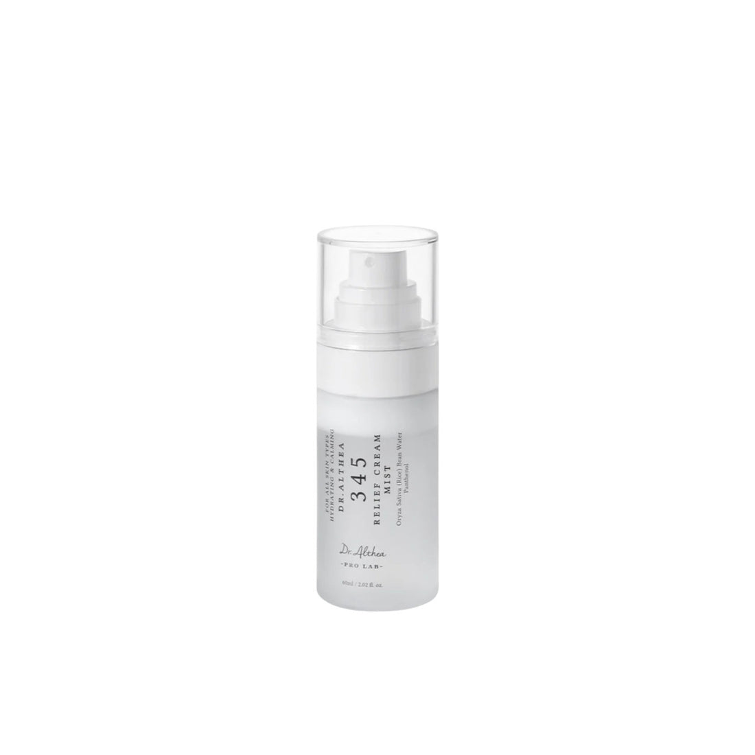 Dr. Althea 345 Relief Cream Mist – 60ml Korean facial mist with Niacinamide and Panthenol for instant soothing available at Atelier De Glow UK.