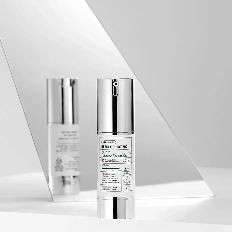 VT Reedle Shot 700 for treating rough skin texture, enlarged pores, and uneven tone with professional-grade absorption technology from Atelier De Glow UK.