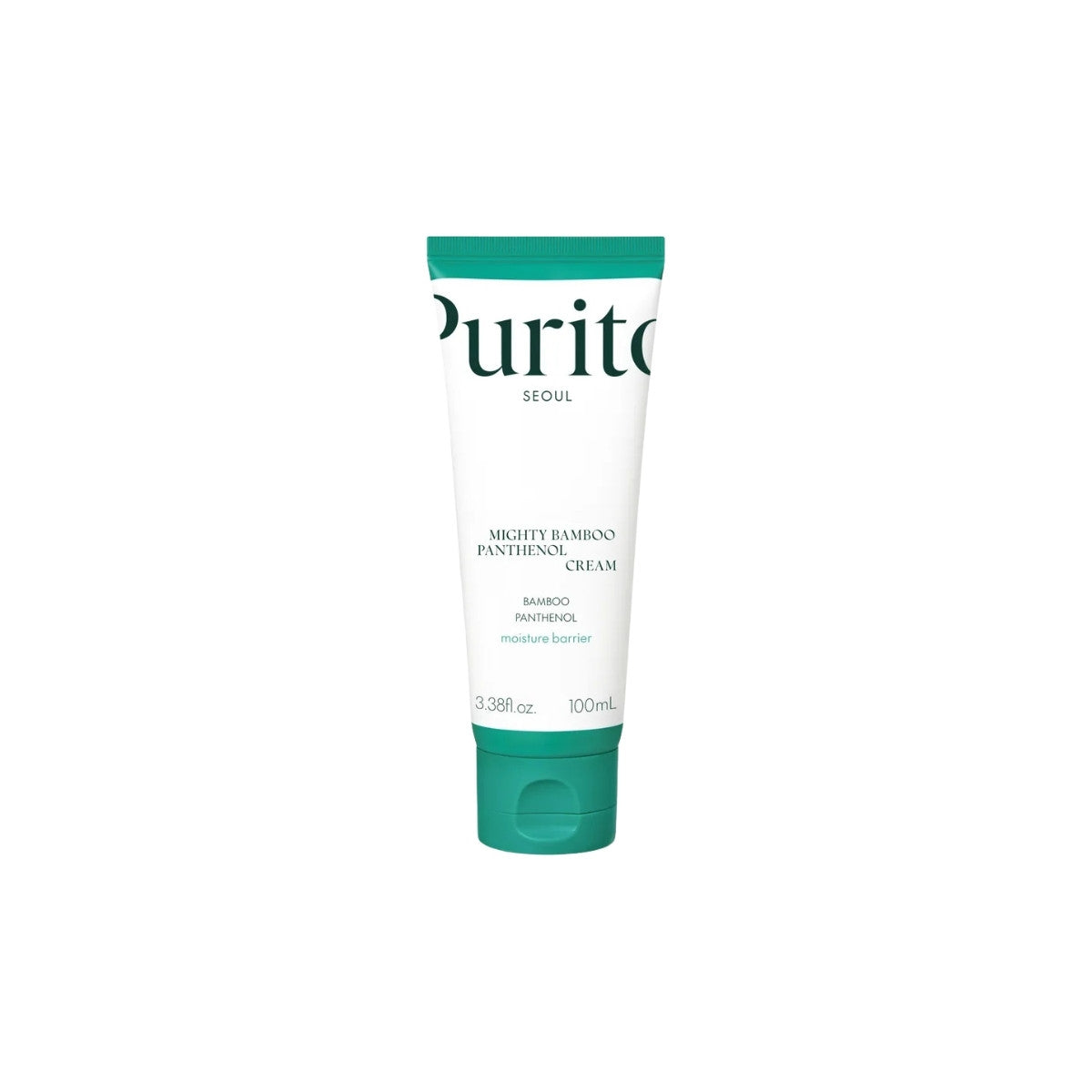 Purito SEOUL Mighty Bamboo Panthenol Cream 100ml – intensive soothing and hydrating moisturizer with bamboo water and panthenol for skin barrier support at Atelier De Glow UK.