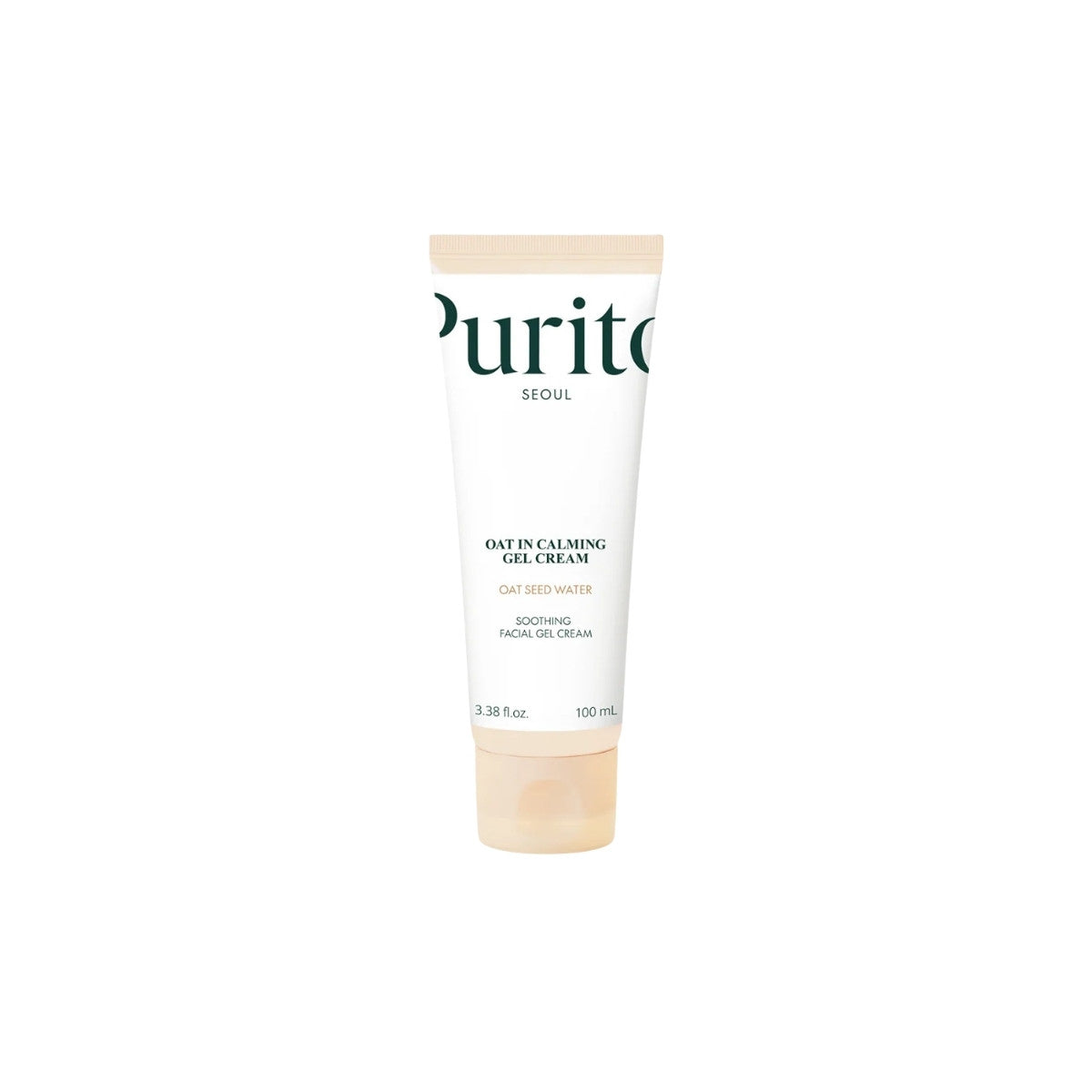 PURITO SEOUL Oat-In Calming Gel Cream 100ml – lightweight, soothing facial moisturizer with oat kernel extract for sensitive skin available at Atelier De Glow UK.