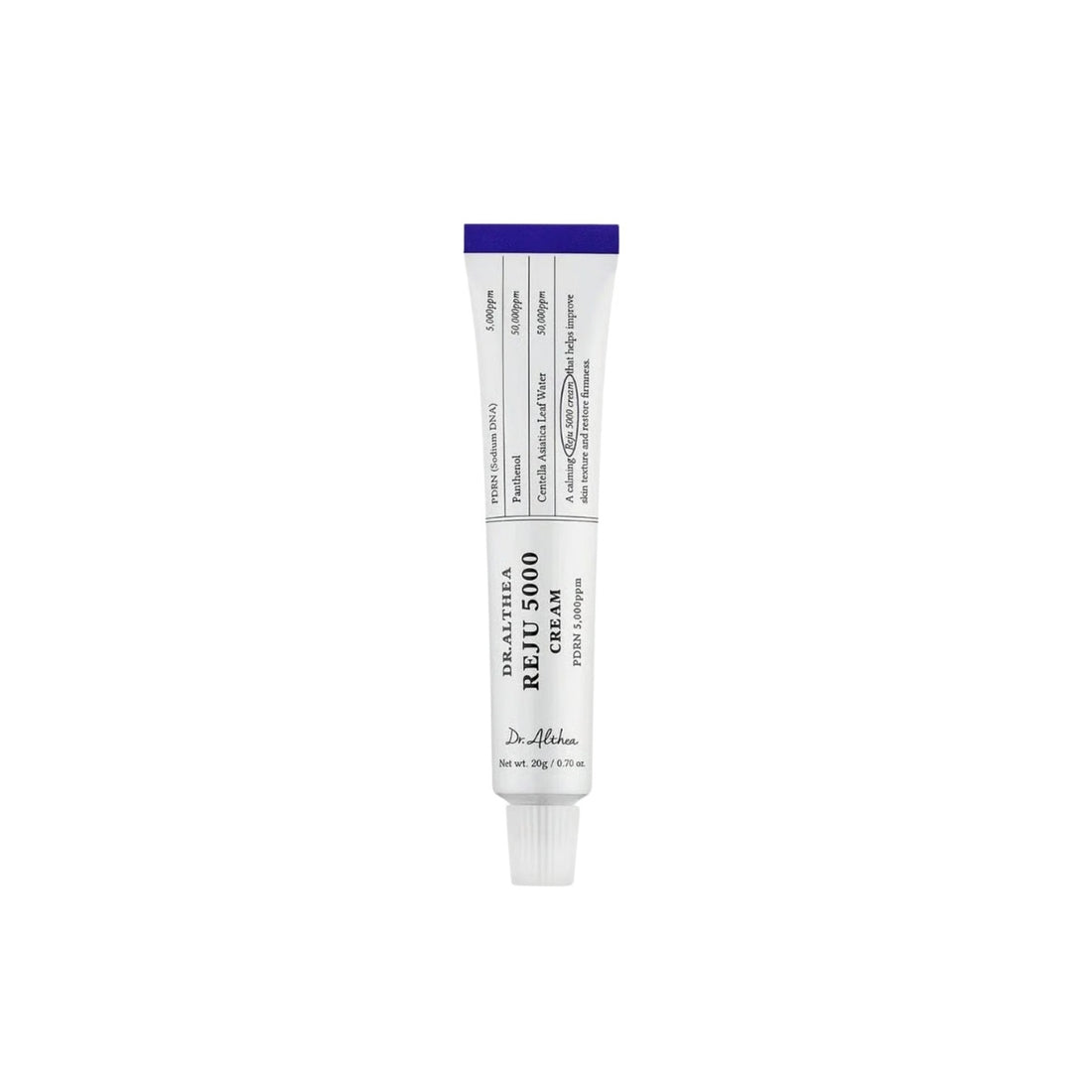Dr. Althea Reju 5000 Cream – 20g professional-grade Korean recovery cream with PDRN Salmon DNA available at Atelier De Glow UK.