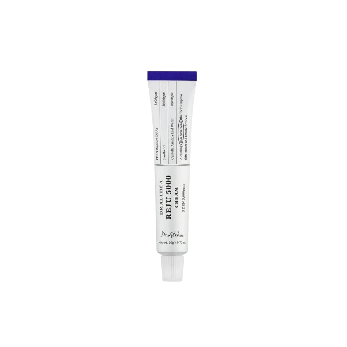 Dr. Althea Reju 5000 Cream – 20g professional-grade Korean recovery cream with PDRN Salmon DNA available at Atelier De Glow UK.
