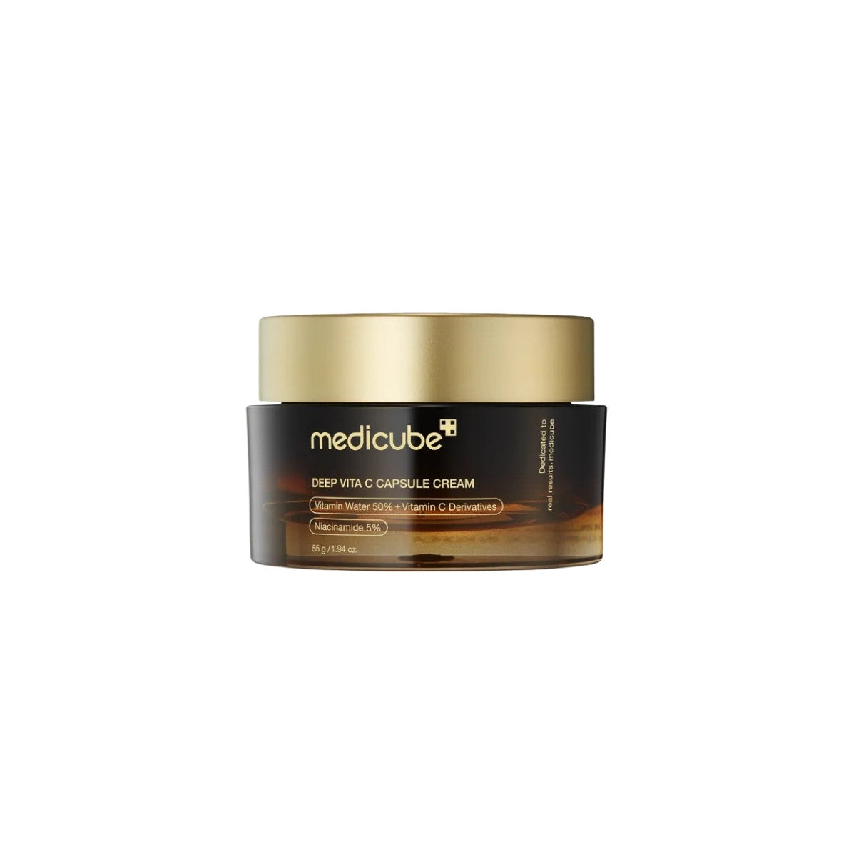 Medicube Deep Vita C Capsule Cream – 55g brightening moisturizer with fresh-burst stabilized Vitamin C capsules available at Atelier De Glow UK.
