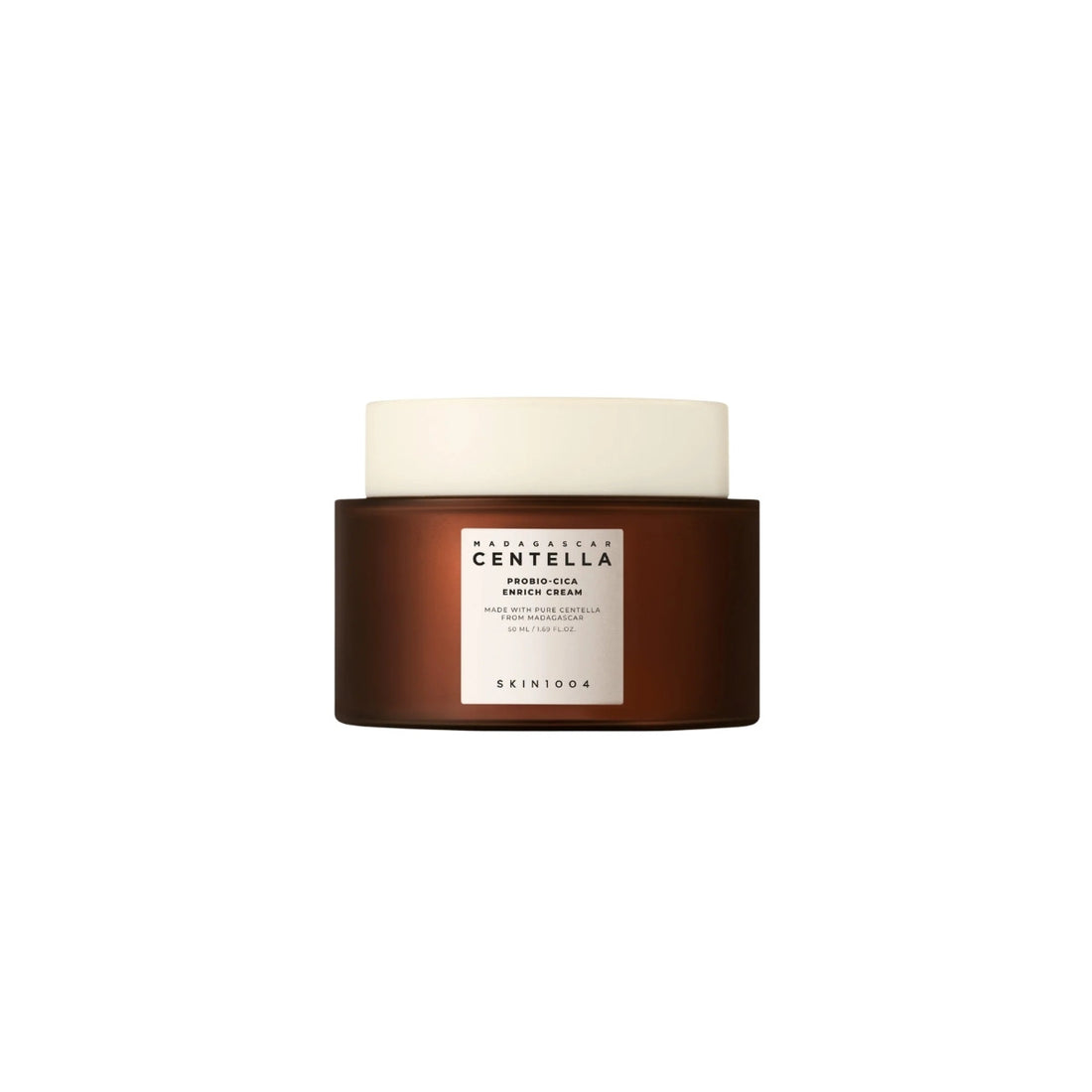 SKIN1004 Madagascar Centella Probio-Cica Enrich Cream 50ml – rich barrier-repairing facial moisturizer with fermented Centella Asiatica and ceramides available at Atelier De Glow UK.