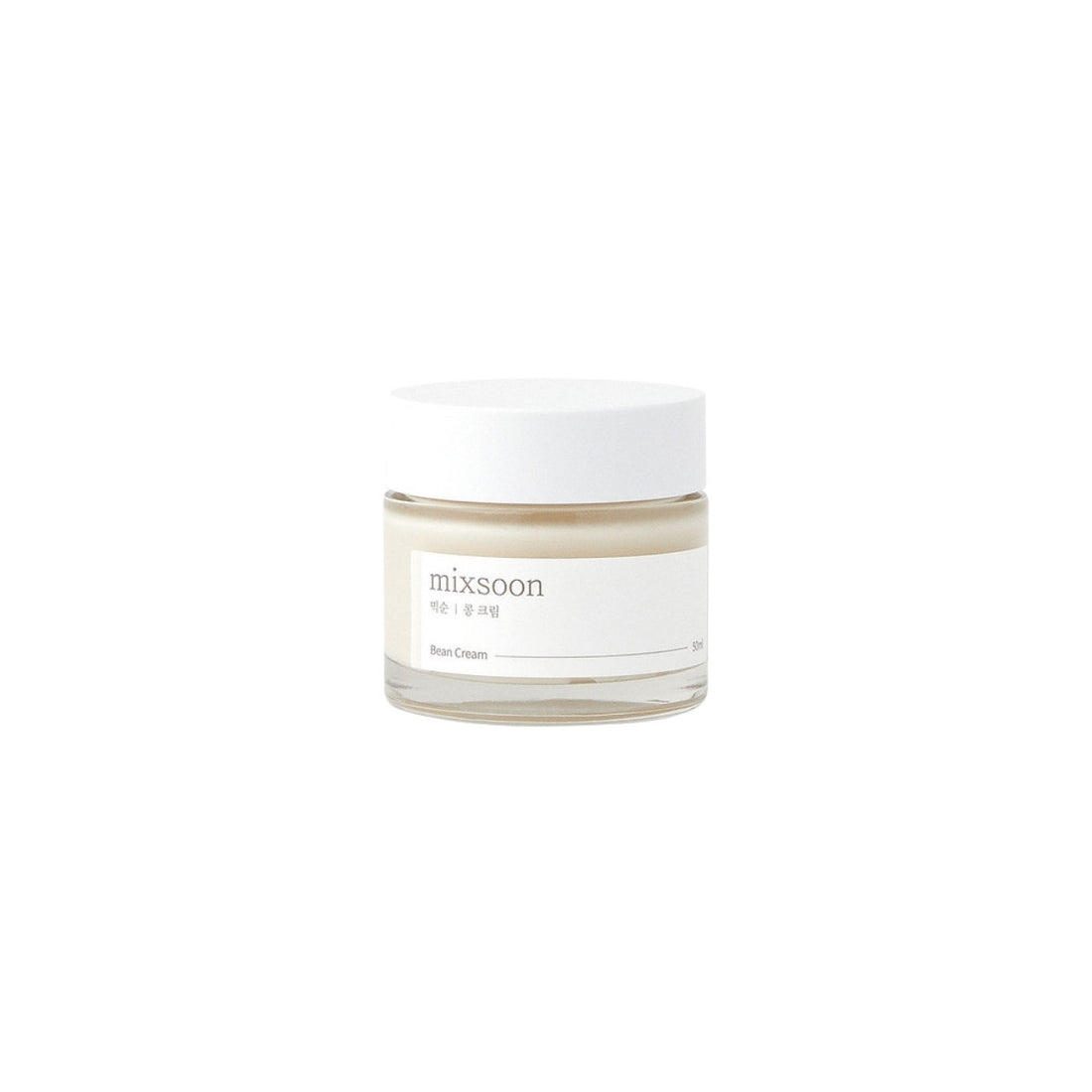 mixsoon Bean Cream 50ml – premium fermented moisturizer formulated with soybean, barley, and pomegranate extracts for deep hydration available at Atelier De Glow UK.