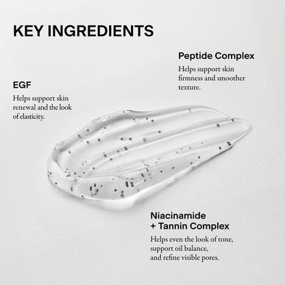 Lightweight, fast-absorbing capsule-in-gel peptide treatment by THOME optimized for smooth device gliding and deep hydration at Atelier De Glow UK.