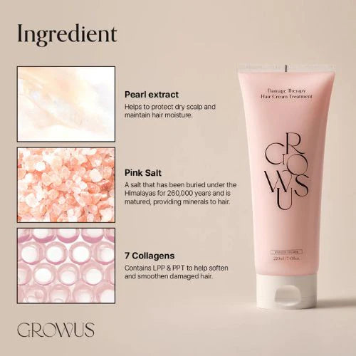GROWUS Damage Therapy Hair Cream Treatment | Atelier De Glow UAE