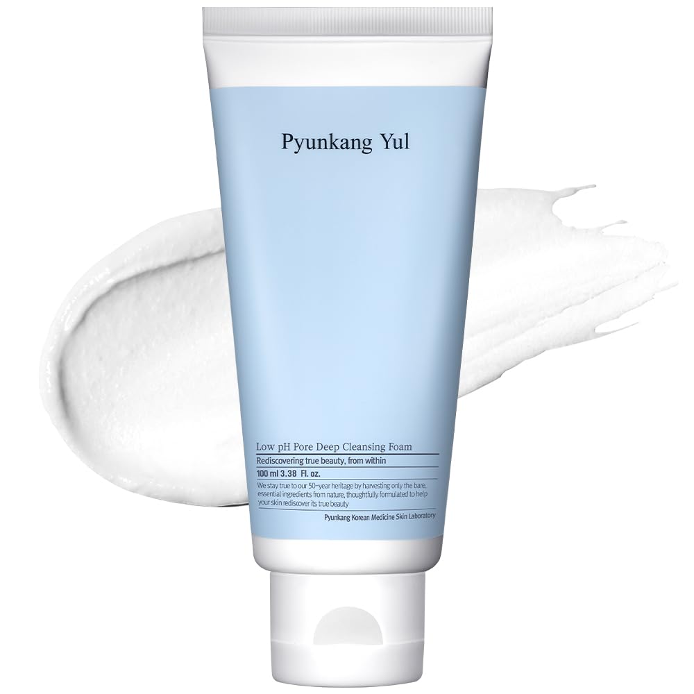Pyunkang Yul Low pH Pore Deep Cleansing Foam – 100ml Korean face wash with Litsea Cubeba Fruit Oil and Centella Asiatica available at Atelier De Glow UK.