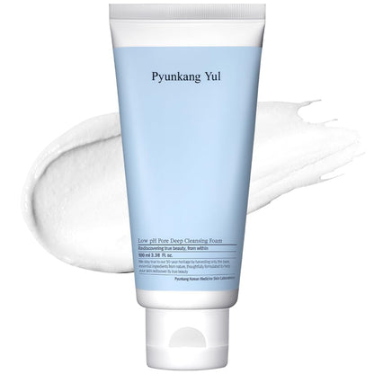 Pyunkang Yul Low pH Pore Deep Cleansing Foam – 100ml Korean face wash with Litsea Cubeba Fruit Oil and Centella Asiatica available at Atelier De Glow UK.