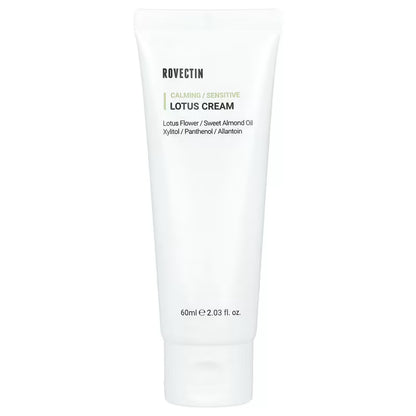 ROVECTIN Clean Lotus Water Cream – 60ml vegan moisturizer with 75% Lotus Flower Water and Kaempferol available at Atelier De Glow UK.