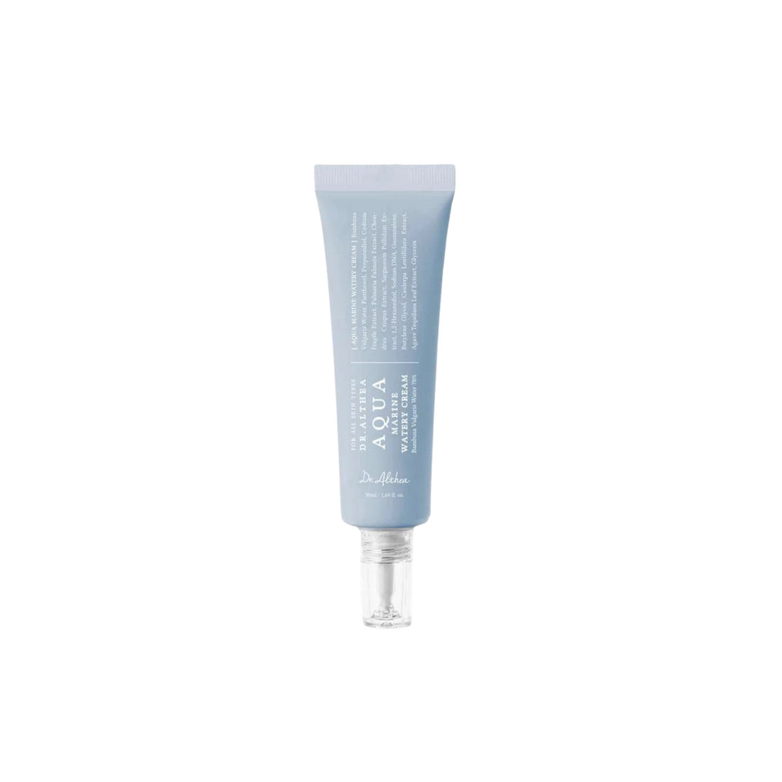 Dr. Althea Aqua Marine Watery Cream – 50ml Korean gel moisturizer with Squalane and Fermented Seaweed Extract available at Atelier De Glow UK.
