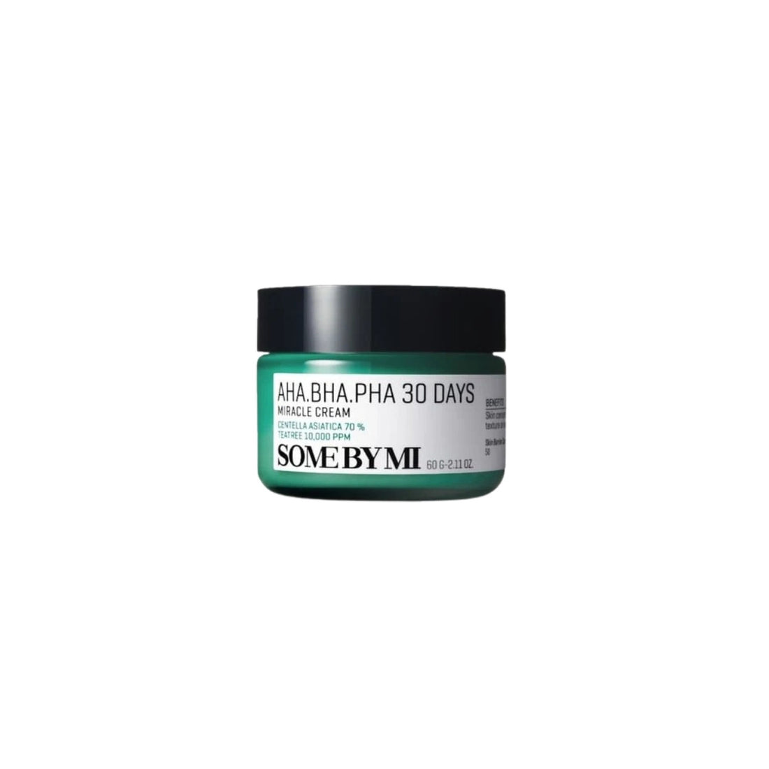 Some By Mi AHA, BHA, PHA 30 Days Miracle Cream – soothing acne-care moisturizer with exfoliating acids and tea tree for clear skin available at Atelier De Glow UK.