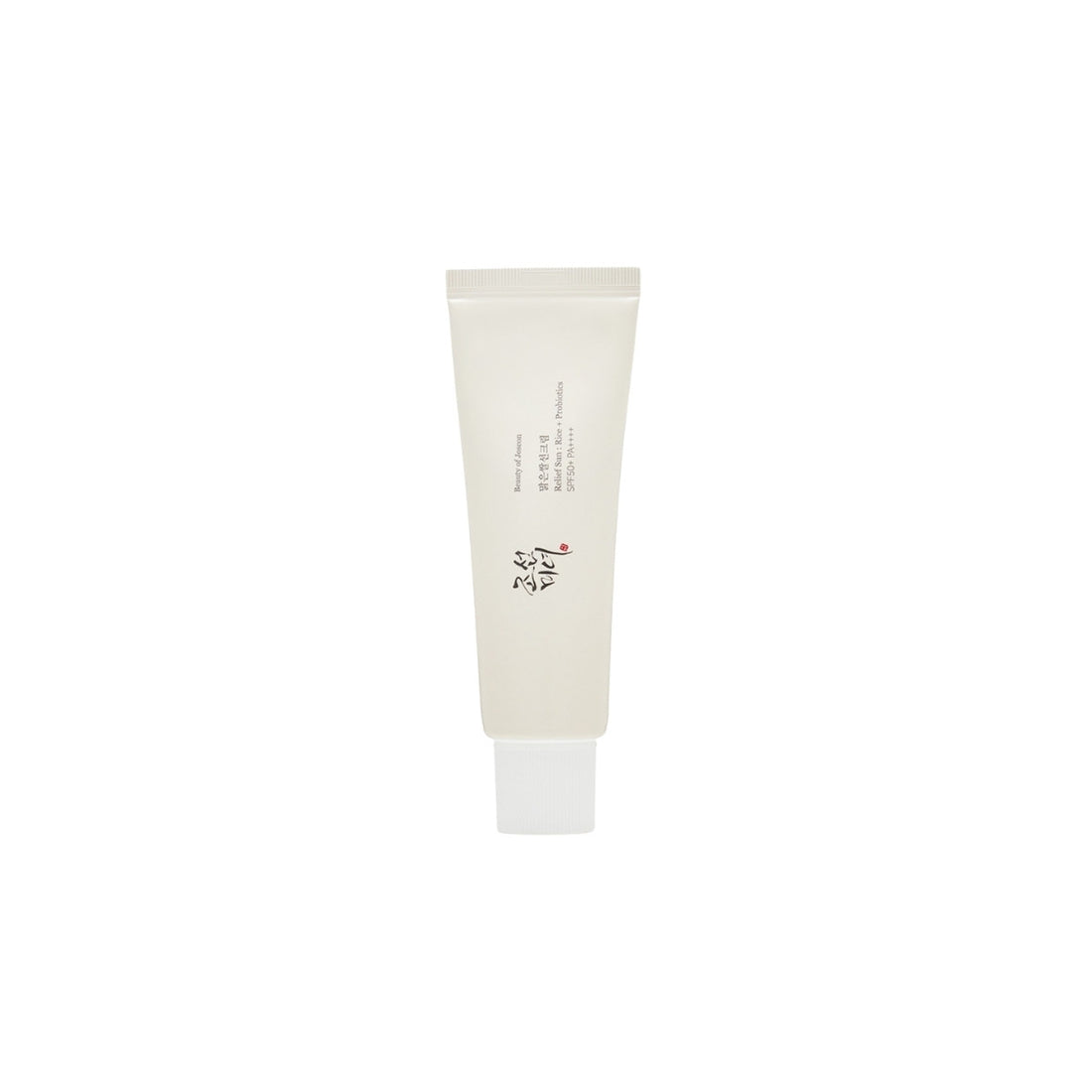 Beauty of Joseon Relief Sun: Rice + Probiotics – 50ml Korean SPF 50+ PA++++ sunscreen with 30% Rice Extract and Grain Ferment available at Atelier De Glow UK.
