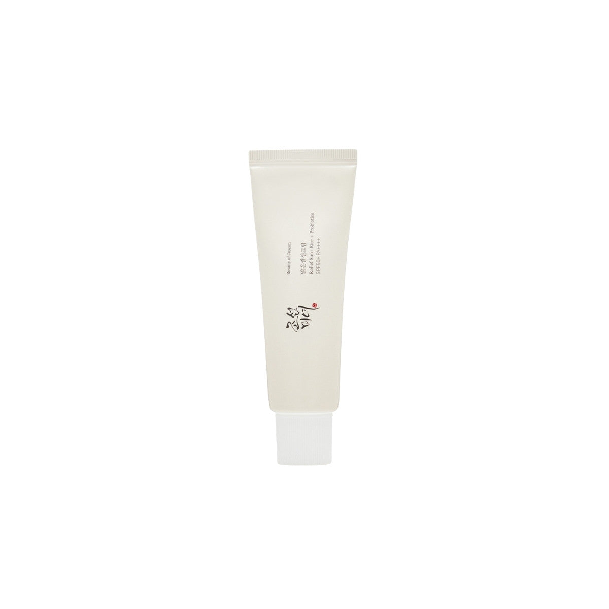 Beauty of Joseon Relief Sun: Rice + Probiotics – 50ml Korean SPF 50+ PA++++ sunscreen with 30% Rice Extract and Grain Ferment available at Atelier De Glow UK.
