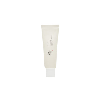 Beauty of Joseon Relief Sun: Rice + Probiotics – 50ml Korean SPF 50+ PA++++ sunscreen with 30% Rice Extract and Grain Ferment available at Atelier De Glow UK.