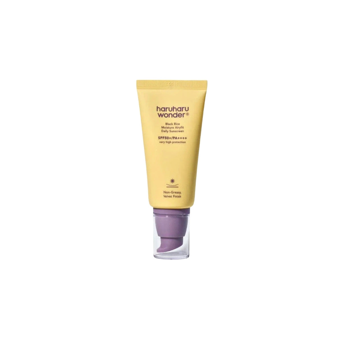 Haruharu Wonder Black Rice Moisture Airyfit Sunscreen – 50ml SPF 50+ PA++++ chemical sunscreen with fermented Black Rice available at Atelier De Glow UK.