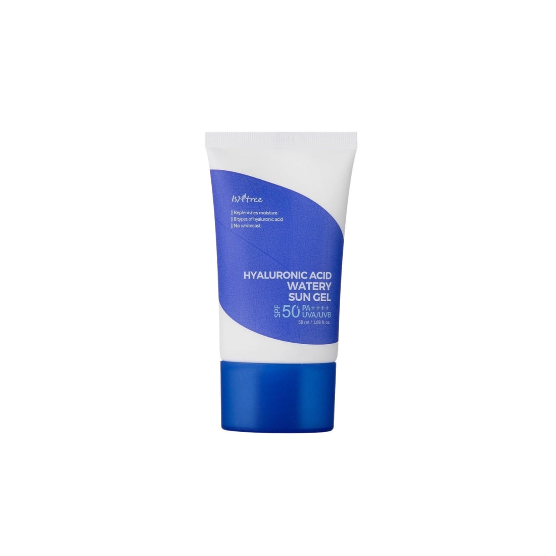 Isntree Hyaluronic Acid Watery Sun Gel – 50ml Korean sunscreen with 8 types of Hyaluronic Acid and Centella Asiatica available at Atelier De Glow UK.