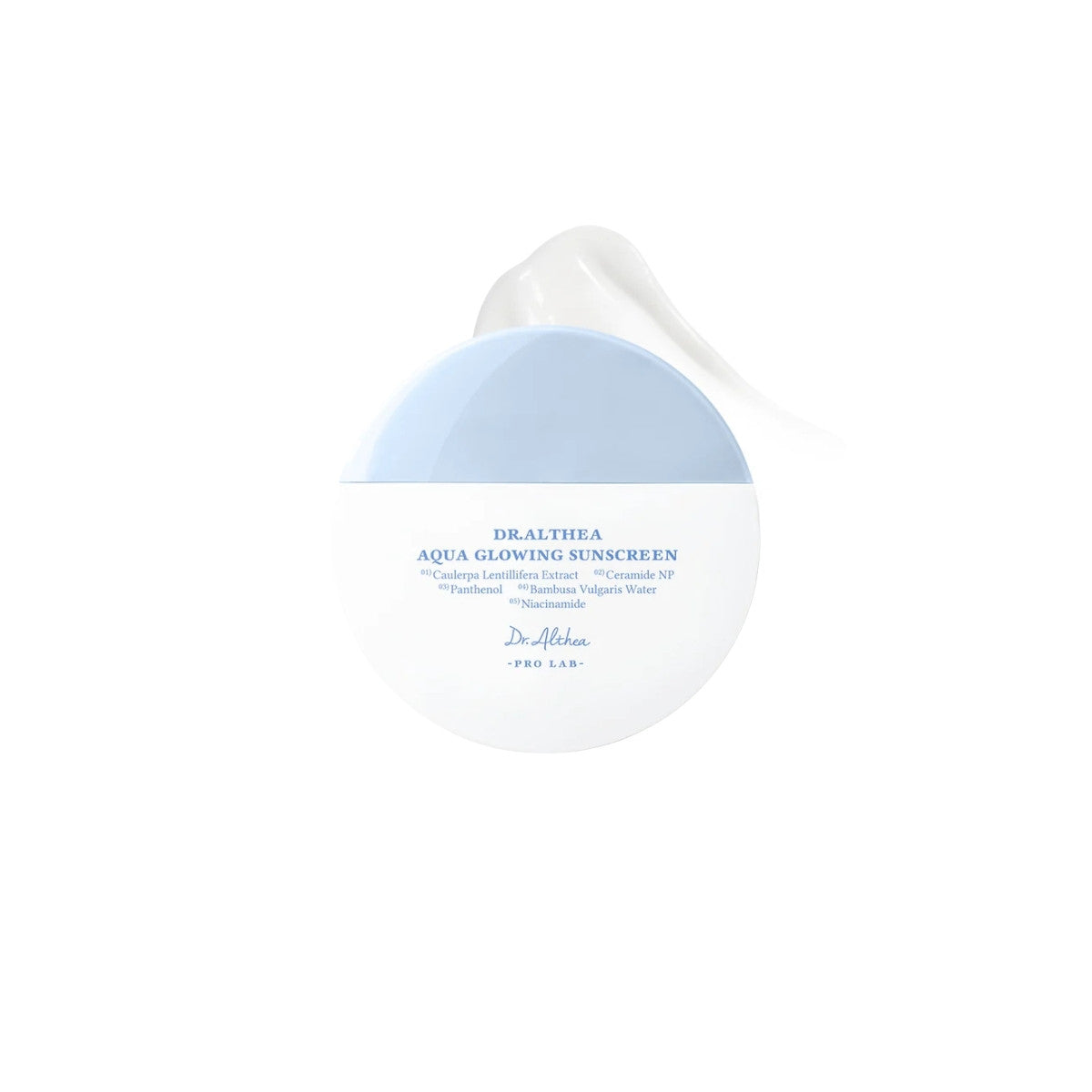 Dr. Althea Aqua Glowing Sunscreen – SPF 50+ PA++++ Korean sunscreen with Triple Hyaluronic Acid available at Atelier De Glow UK.
