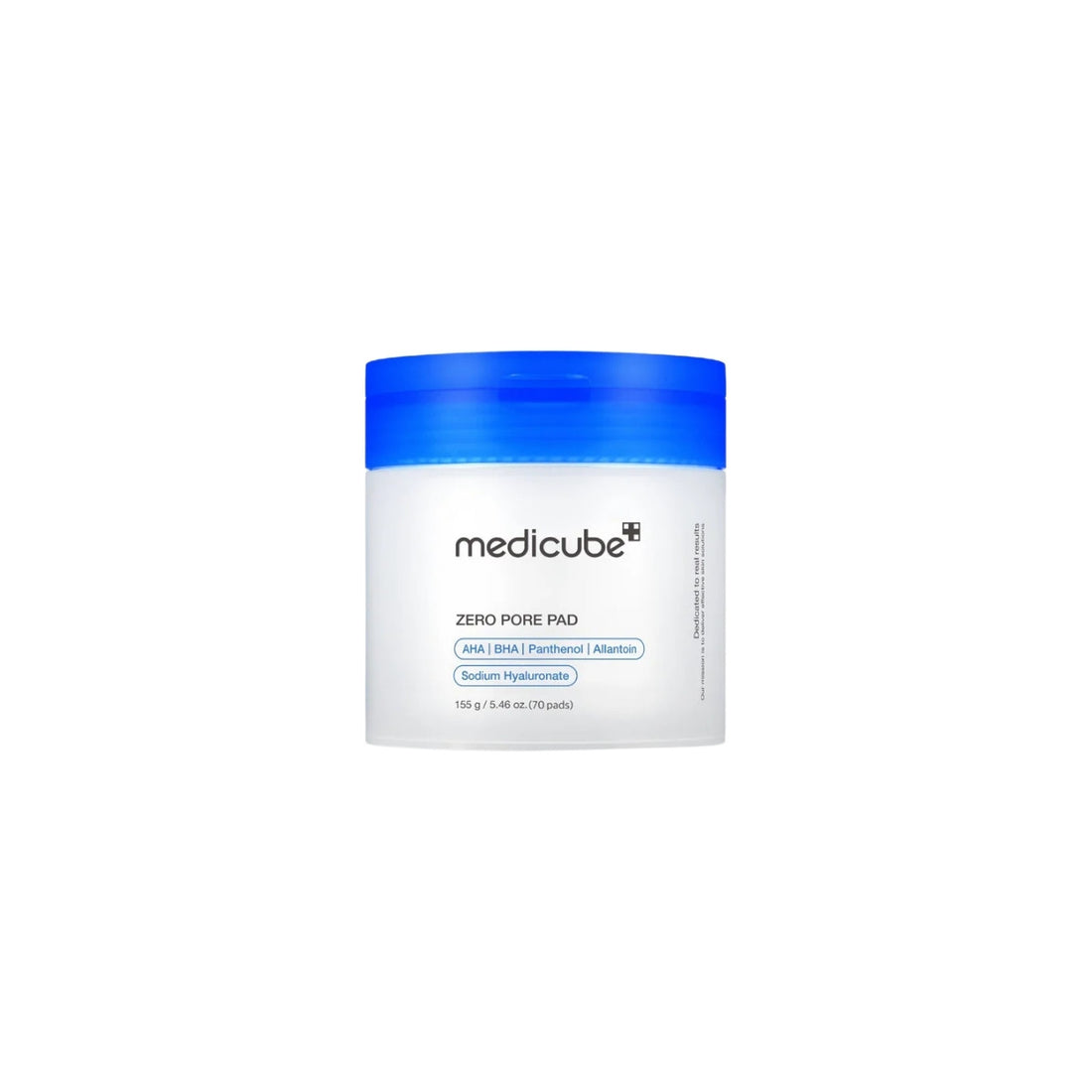 Medicube Zero Pore Pads 2.0 – 70 sheets premium exfoliating toner pads formulated with 4.5% AHA Lactic Acid, 0.45% BHA Salicylic Acid, and Panthenol available at Atelier De Glow UK.