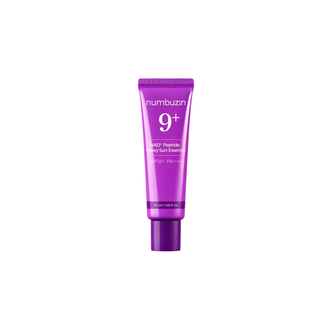 numbuzin No.9 NAD+ Peptides Dewy Sun Essence – SPF 50+ PA++++ sunscreen with NAD+ cellular repair and Peptides available at Atelier De Glow UK.