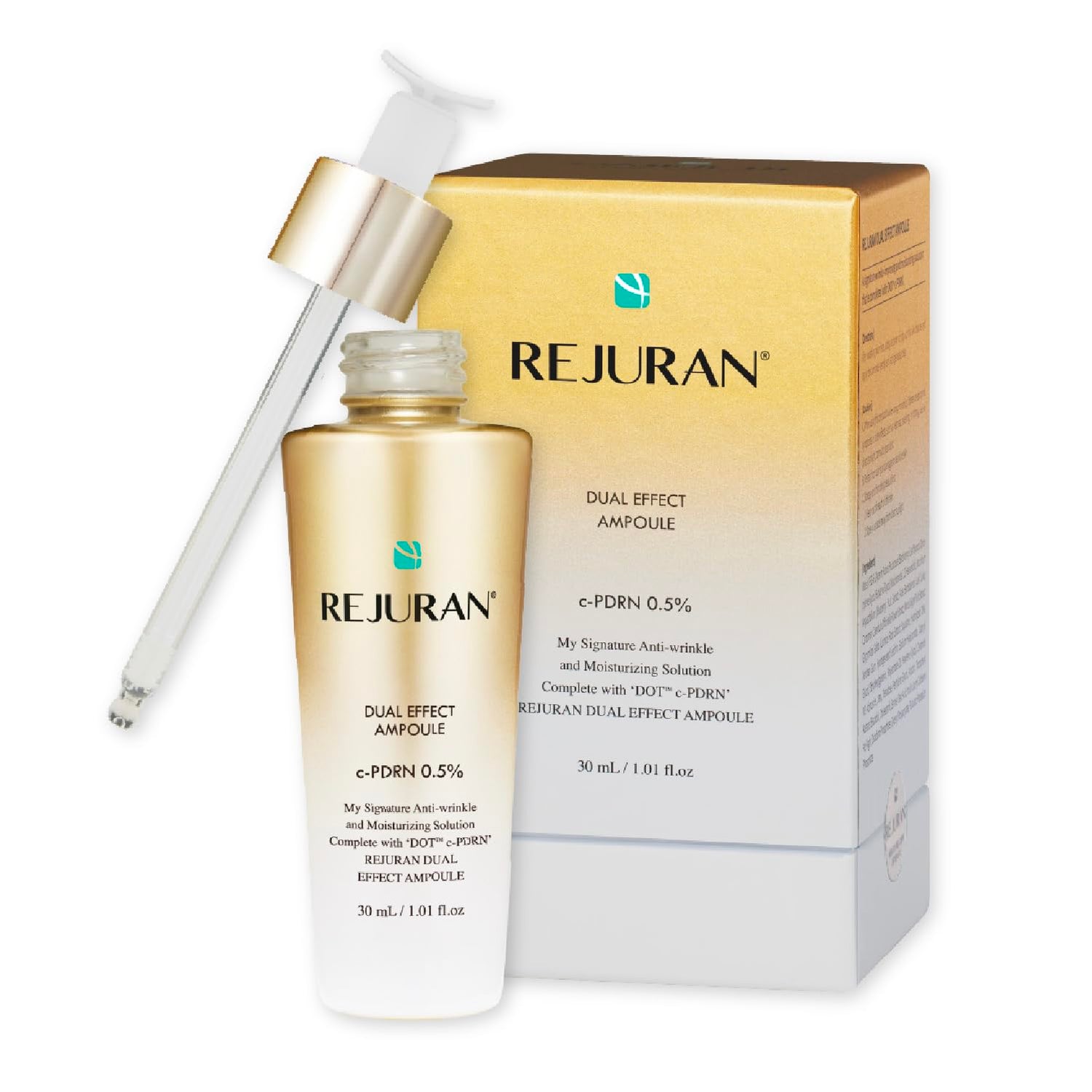 REJURAN Healer Dual Effect Ampoule – Professional-grade Korean skincare for skin-barrier repair and overnight luminosity, shop at Atelier De Glow UK