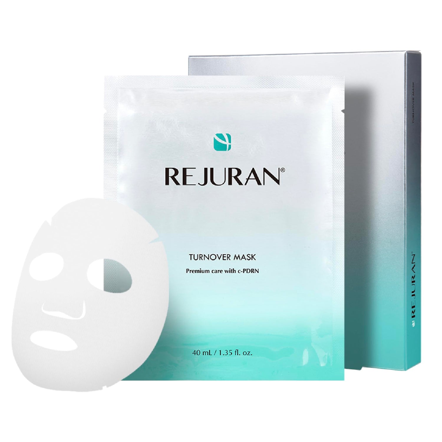 REJURAN Turnover Mask single sheet – c-PDRN (Polynucleotide) and Centella Asiatica infused Korean clinical skincare available at Atelier De Glow UK