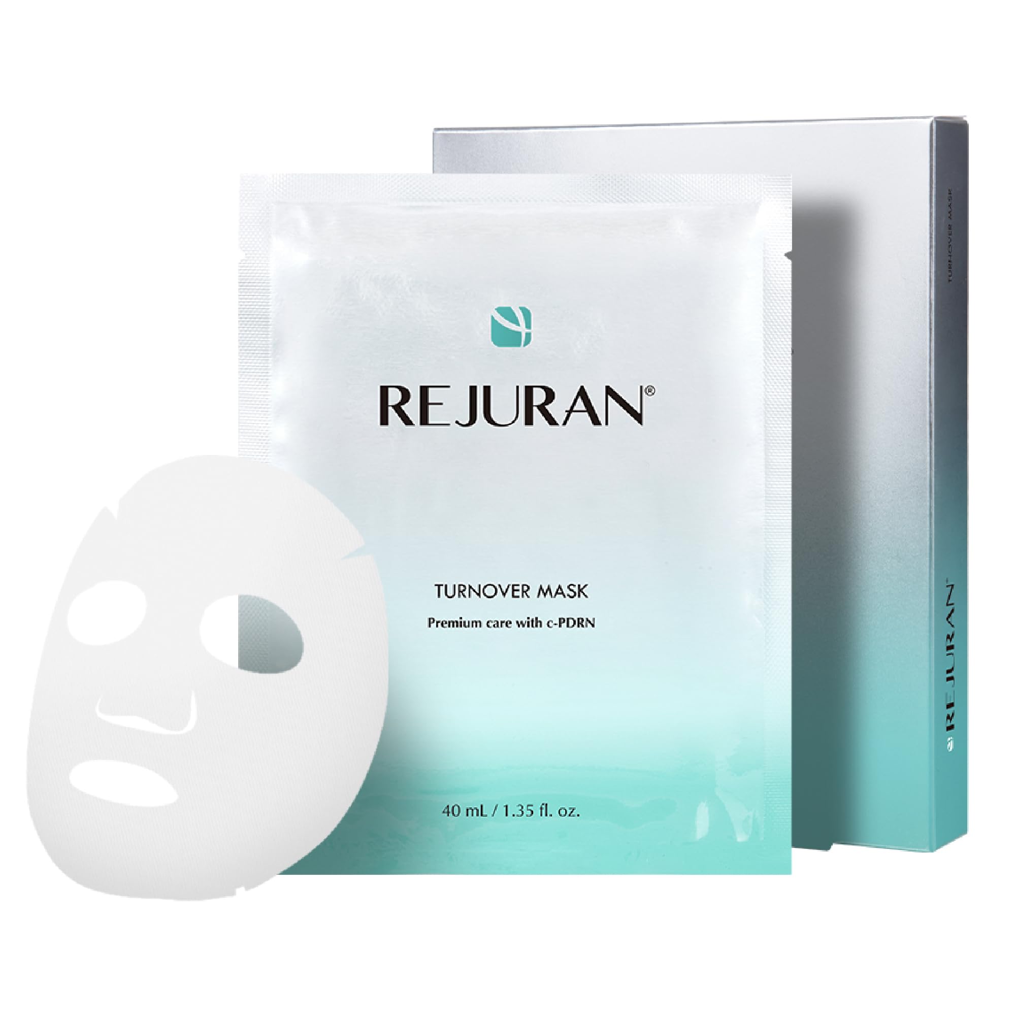 REJURAN Turnover Mask single sheet – c-PDRN (Polynucleotide) and Centella Asiatica infused Korean clinical skincare available at Atelier De Glow UK