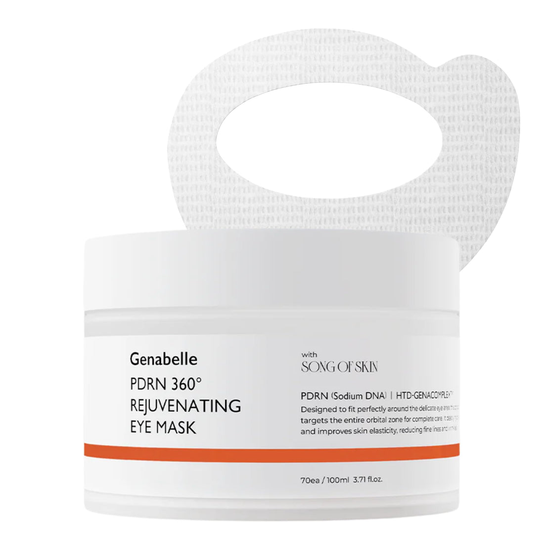 Genabelle PDRN 360 Rejuvenating Eye Mask – 70 hydrogel patches with Salmon DNA and Tranexamic Acid available at Atelier De Glow UK.