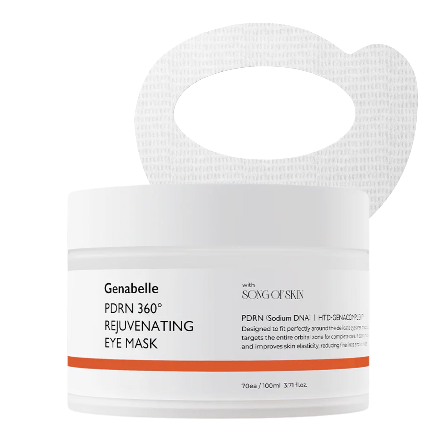 Genabelle PDRN 360 Rejuvenating Eye Mask – 70 hydrogel patches with Salmon DNA and Tranexamic Acid available at Atelier De Glow UK.