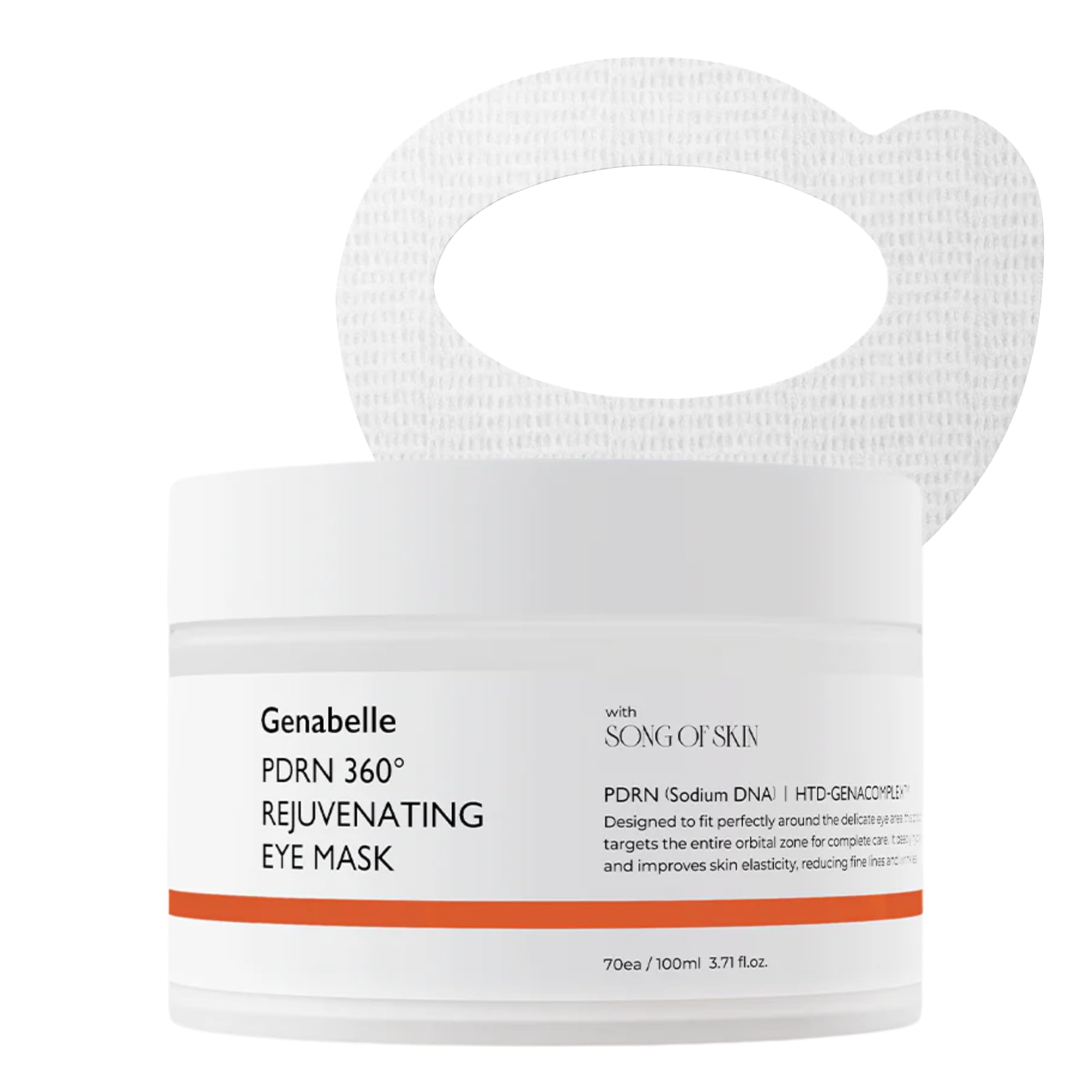Genabelle PDRN 360 Rejuvenating Eye Mask – 70 hydrogel patches with Salmon DNA and Tranexamic Acid available at Atelier De Glow UK.