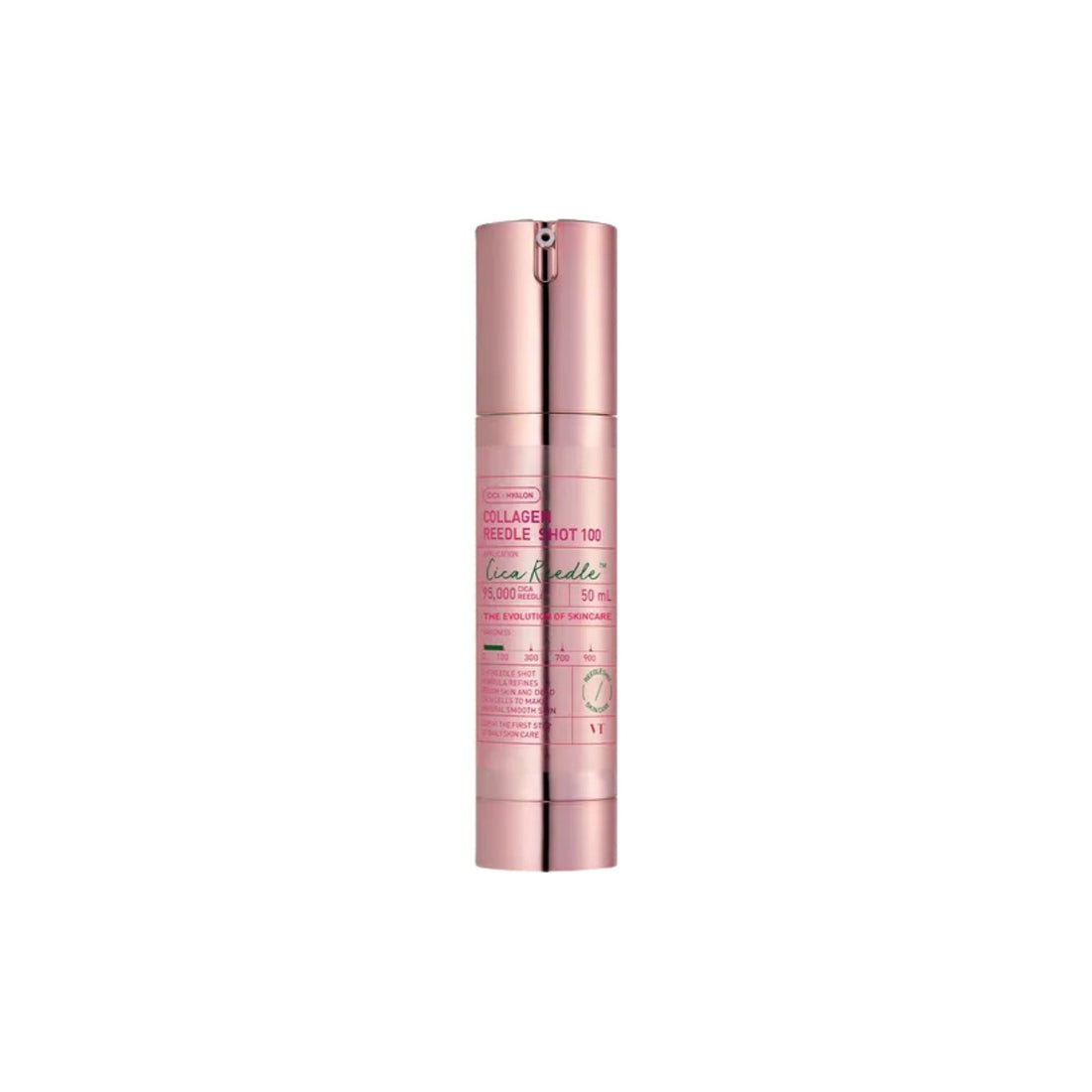 VT Cosmetics Reedle Shot 100 50ml – innovative CICA micro-needle absorption booster serum for enhanced skincare efficacy available at Atelier De Glow UK.