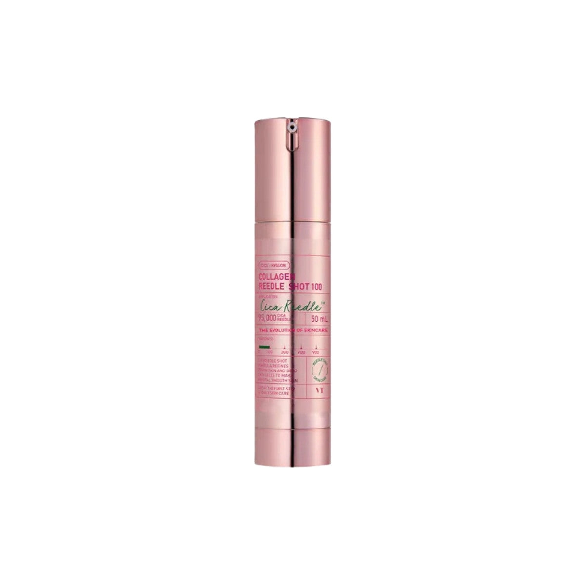 VT Cosmetics Reedle Shot 100 50ml – innovative CICA micro-needle absorption booster serum for enhanced skincare efficacy available at Atelier De Glow UK.