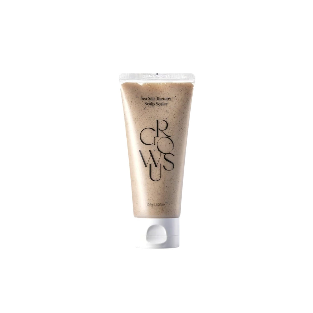 GROWUS Sea Salt Therapy Scalp Scaler – 120g exfoliating treatment with 353,800ppm Sea Salt and mineral-rich Sea Water available at Atelier De Glow UK.