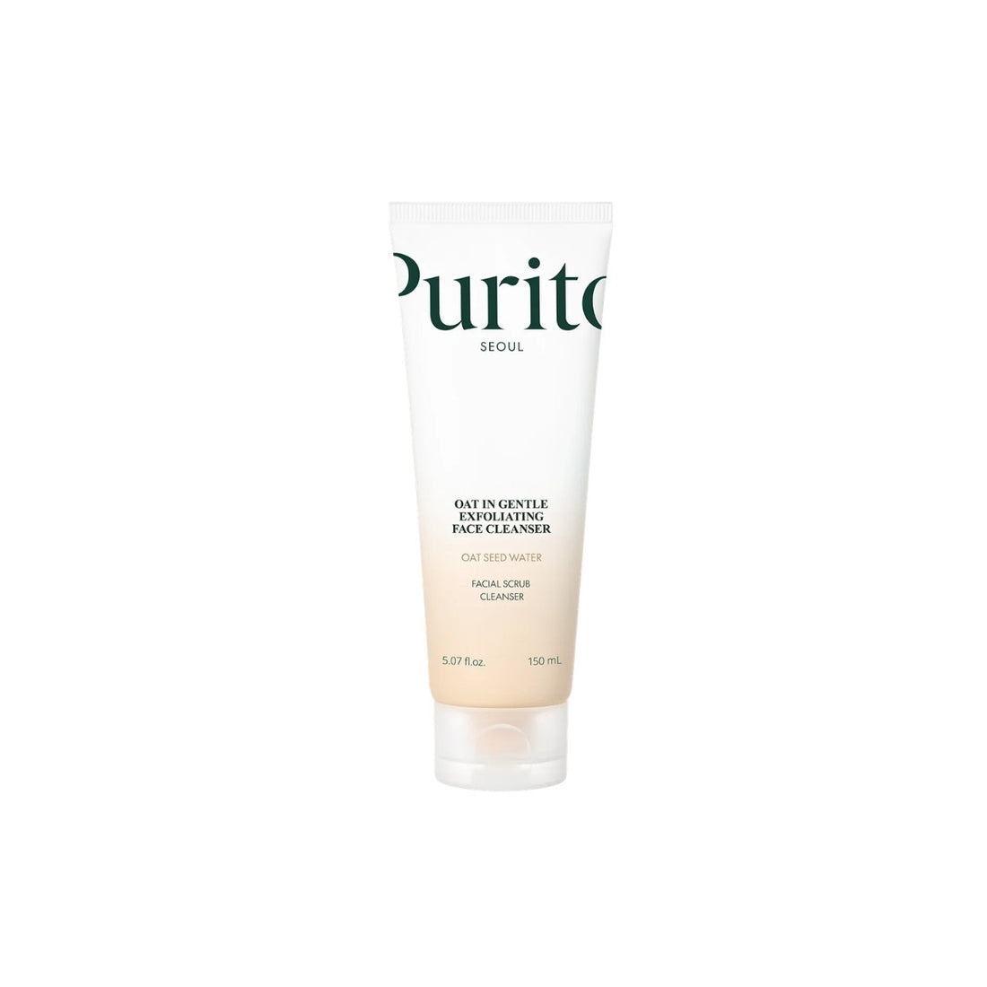 Purito SEOUL Oat In Gentle Exfoliating Face Cleanser 150ml – mild, hydrating facial wash with oat kernel extract for sensitive skin available at Atelier De Glow UK.