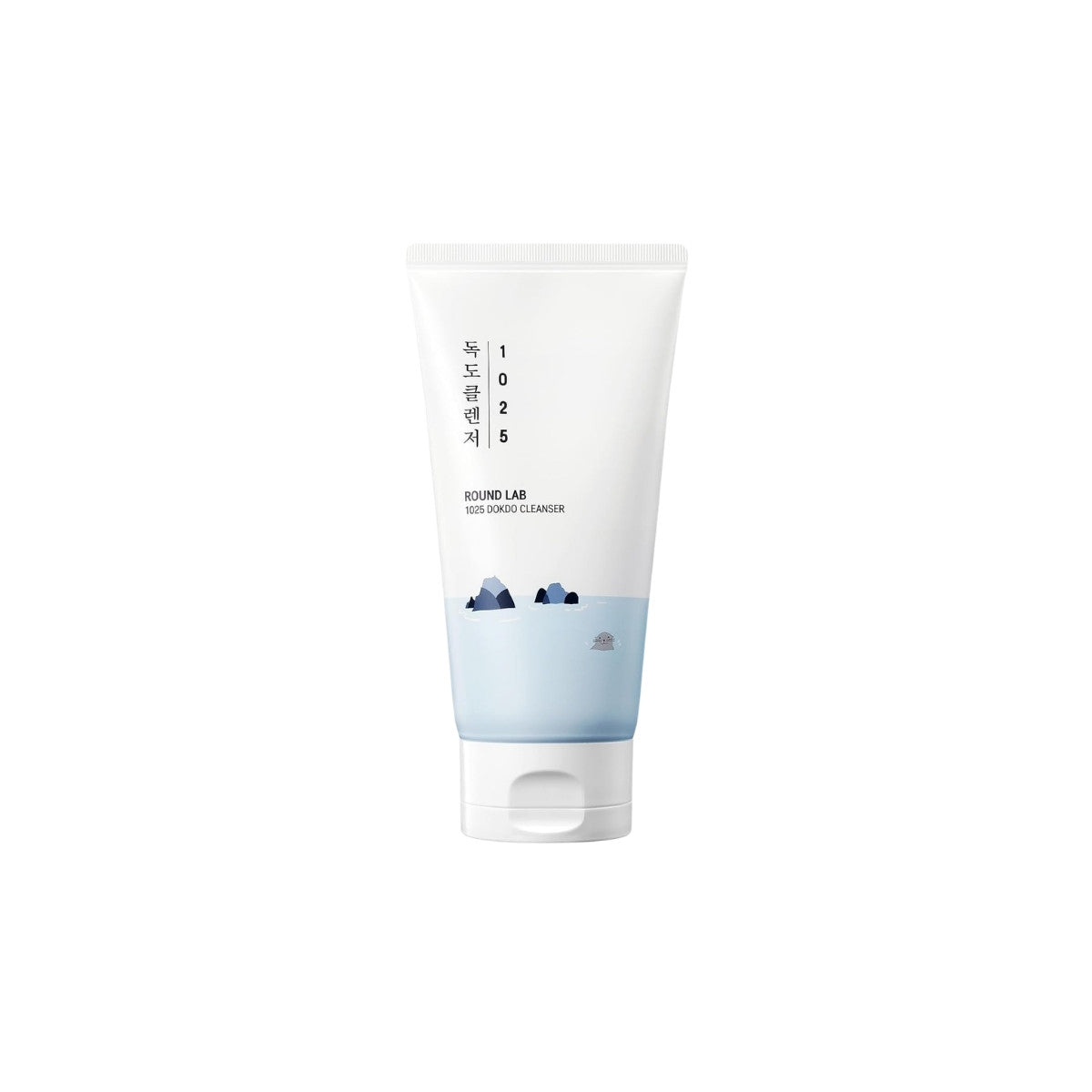Round Lab 1025 Dokdo Cleanser – gentle foam face wash formulated with mineral-rich deep-sea water for deep cleansing and hydration available at Atelier De Glow UK.