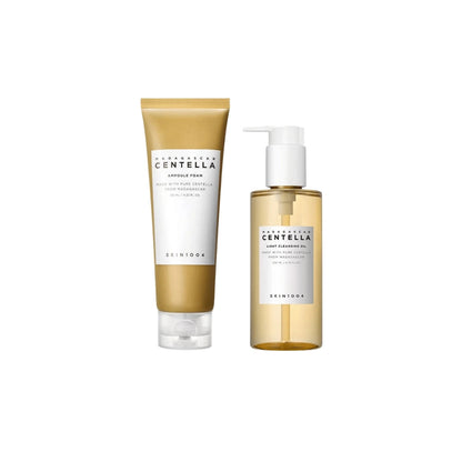 SKIN1004 Madagascar Centella Double Cleansing Duo Set – gentle cleansing oil and foam cleanser infused with Centella Asiatica for sensitive skin at Atelier De Glow UK.