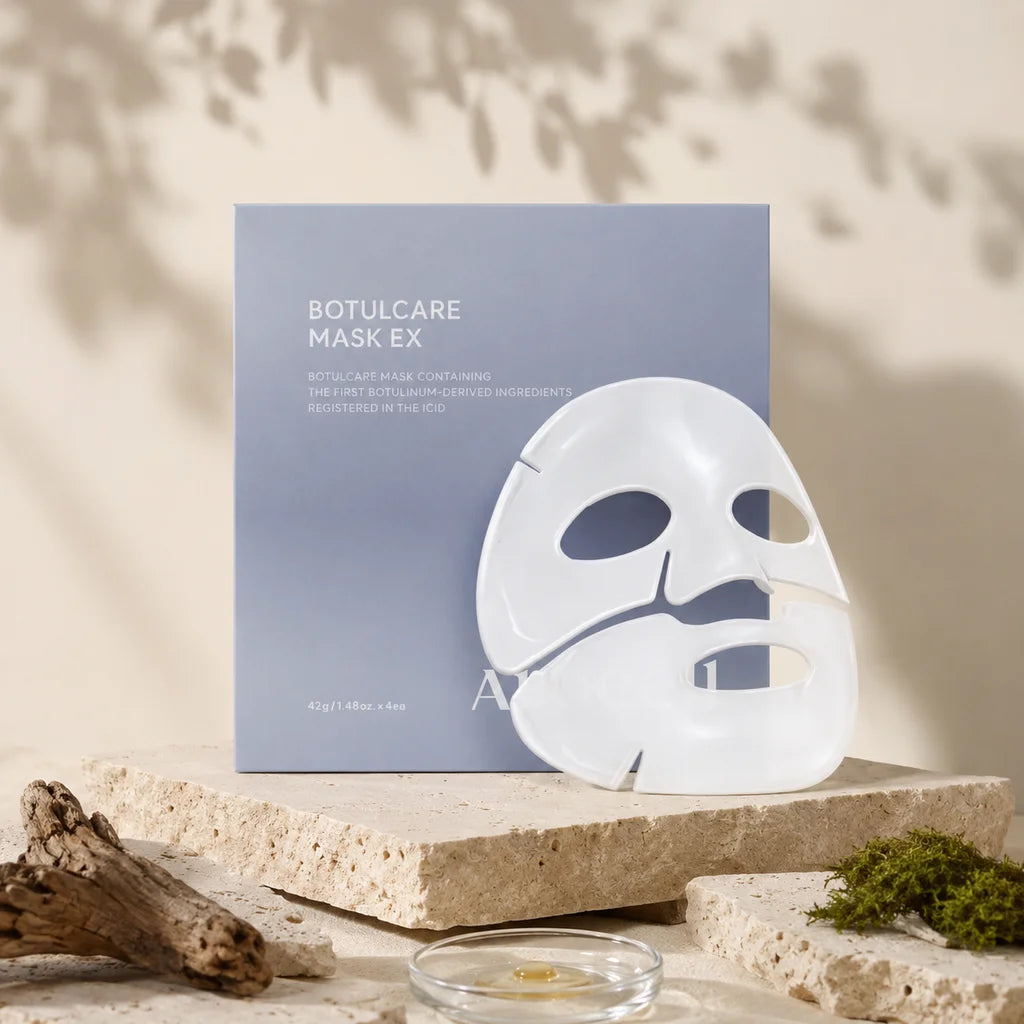 Arocell Botulcare Mask EX 4 pack for reducing fine lines and expression wrinkles with advanced peptide complex technology – shop at Atelier De Glow UK.